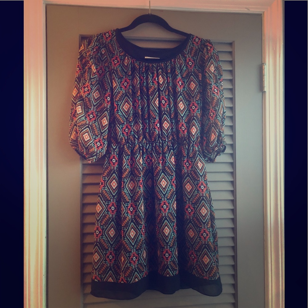 Aztec print dress